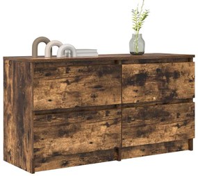 füstös tölgy színű szerelt fa TV-szekrény 100x35x54 cm