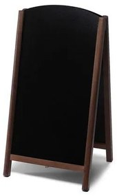 Showdown Displays  A alakú kihúzható krétás reklámtábla, sötétbarna, 68 x 120 cm%