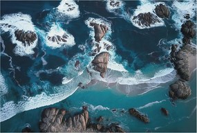 Dekoratív fotótapéta az irodába Óceán hullámok 104x70 Ragasztó