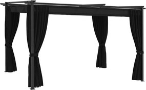 vidaXL antracitszürke pavilon 4 x 3 m