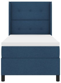 Boxspring Ágy Matraccal és LED Kékkel 90x200 cm Szövet