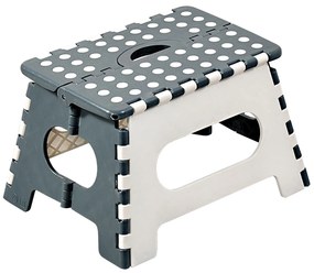 Kesper 70533 Összecsukható zsámoly, fehér/szürke,35 x 22 x 27 cm