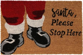 Lábtörlő Karácsonyi Kókuszrost 59X39 CM Mikulás Lábak