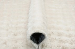 Bolyhos Szőnyeg Csillogó Rabbit Ecru Krém Hálószobába Oslo Bubble 80x140 cm