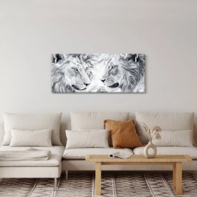 Kép - Rajzolt oroszlánfejek (120x50 cm)