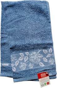 Fürdőszobai törölköző Greno pamut frottír dekoratív öv 50x90cm kék 08