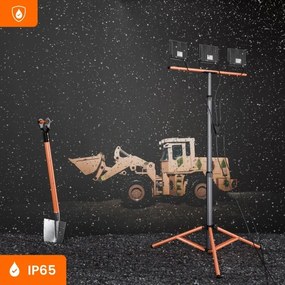 LED-reflektor állvánnyal 3xLED/50W/230V 4500K IP65 fekete/narancssárga