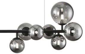 Csillár zsinóron MILA 10xG9/9W/230V fekete/szürke