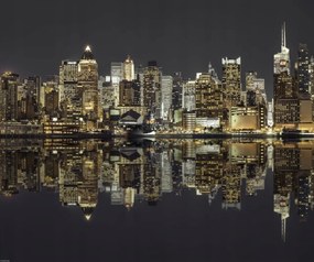 Poszter 60x50cm Manhattan horizontvonal alkonyatkor, Assaf Frank