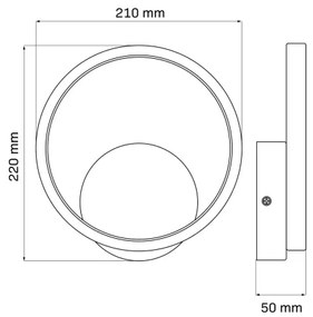 LED Fali lámpa ROMAN LED/11,5W/230V 4000K fekete