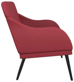 bordó műbőr pad 110 x 76 x 80 cm