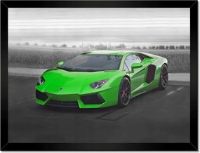 Poszter keretben 40x30 Lime sportautó