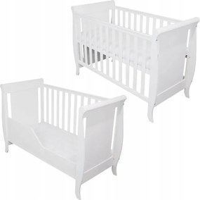 Gyerekágy Misa 120x60 fehér matrac korlát rágóka Eu szabvány