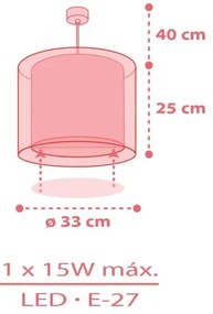 Dalber 41192 - Gyerekcsillár RAINBOW 1xE27/15W/230V többszínű