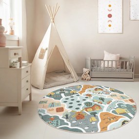 Mosható gyerek játszószőnyeg ø150 cm Farmer's Life – Mila Home