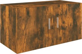vidaXL füstös tölgy színű szerelt fa faliszekrény 80 x 39 x 40 cm