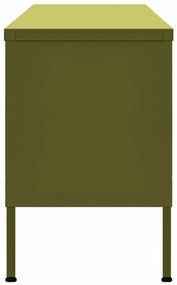 olívazöld acél TV-szekrény 105 x 35 x 50 cm