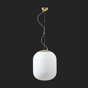 Osmont 58154 Tania L1 függesztett üveglámpa polírozott sárgaréz fehér IP40 1