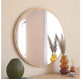 Fali tükör OZZE átm. 60 cm barna