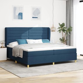 Boxspring Ágy Matracra Kék 200x200 cm Szövet