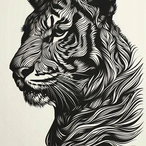 Poszter 30x30cm Tigris fütyülés