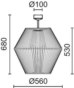 Novolux NELL 857D-G05X1A-58 Plafonlámpa 1x15W/E27 IP65