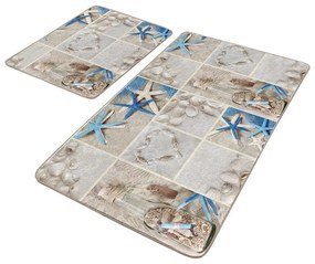 Bézs fürdőszobai kilépő szett 2 db-os 60x100 cm – Mila Home