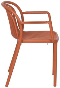 Terrakotta színű műanyag étkezőszék Alia – Ixia