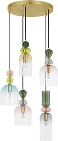 NOVALUCE 9009238 MURANO Többágú Függesztett Lámpa E14 IP20