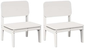 vidaXL 2 db fehér tömör fenyőfa kerti szék 60x52,5x72 cm