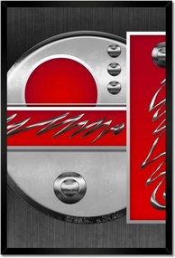 Poszterek keretben 40x60 Piros absztrakt