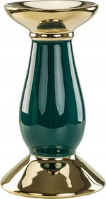 Gyertyatartó Glamour Zöld Palack 12 x 25cm