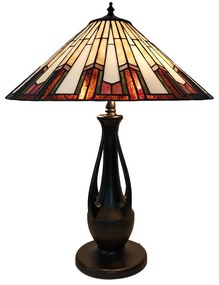Tiffany asztali lámpa Bézs Barna Ø 46x60 cm