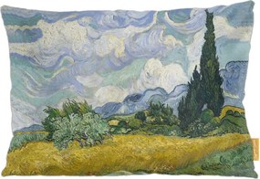Búzamező párna ciprusokkal Vincent Van Gogh