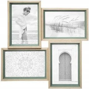 Moly képkeret 4 db képhez, zöld