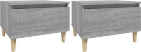 vidaXL 2 db szürke sonoma színű szerelt fa kisasztal 50x46x35 cm