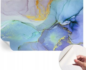 Öntapadós tapéta 3D fali ragasztóval Akvarell formák 416x254 cm