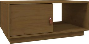 vidaXL mézbarna tömör fenyőfa dohányzóasztal 80x50x35,5 cm