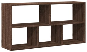 barna tölgy színű szerelt fa fali polc 100 x 25 x 50 cm
