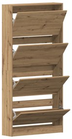 Cipőszekrény Kézműves tölgy Szerelt fa 80 x 21 x 163.5 cm Tartós