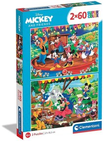 Gyermek puzzle - Disney Mickey II. - 2x60 db-os készlet