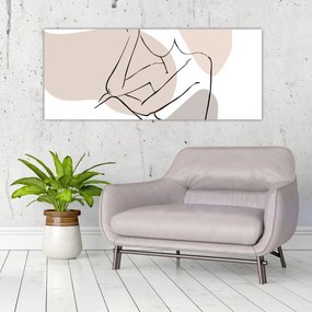 Kép - Női test vonal művészet N⁰1 (120x50 cm)