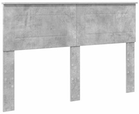 vidaXL Tárolós Ágy fejtámlával Beton Szürke 160 x 200 cm Faanyag