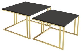 Dohányzóasztal szett (2 db.) Froyd Gold (arany + matt fekete) . 1105862