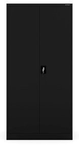 Fémszekrény DAWID, 900 x 1850 x 450 mm, All Black: fekete