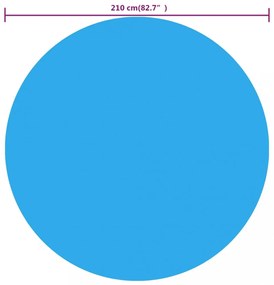 kék polietilén medencetakaró 210 cm