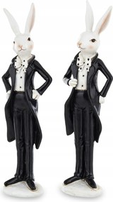 Nyuszi figura nyuszi ő és ő húsvéti dekoráció Pierrot Fekete