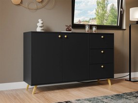 Komód Astradon 2D3S (fekete + arany) . 1103633