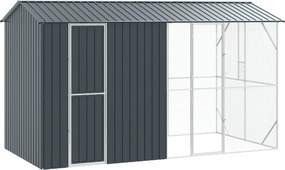 vidaXL Madár kalitka Antracit 430 x 208 x 247 cm Horganyzott acél
