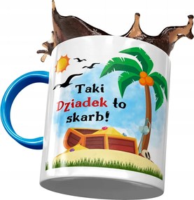 Kék nagypapa bögre Nagypapa napja Ajándék fényképes nyomtatással